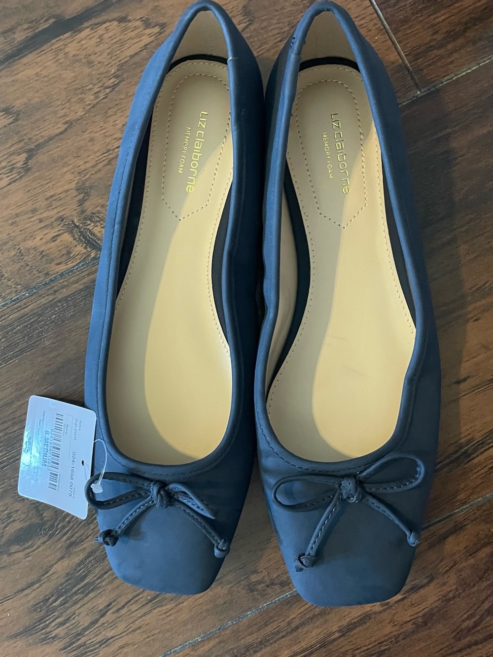 Liz Claiborne Navy Blue Bow Ballet Flats